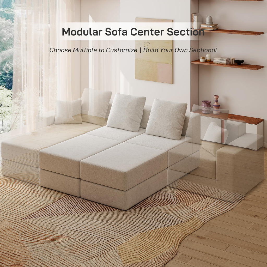 BUDGET PICKS - Living&Giving 128" U-Shaped Cloud Sectional Couch