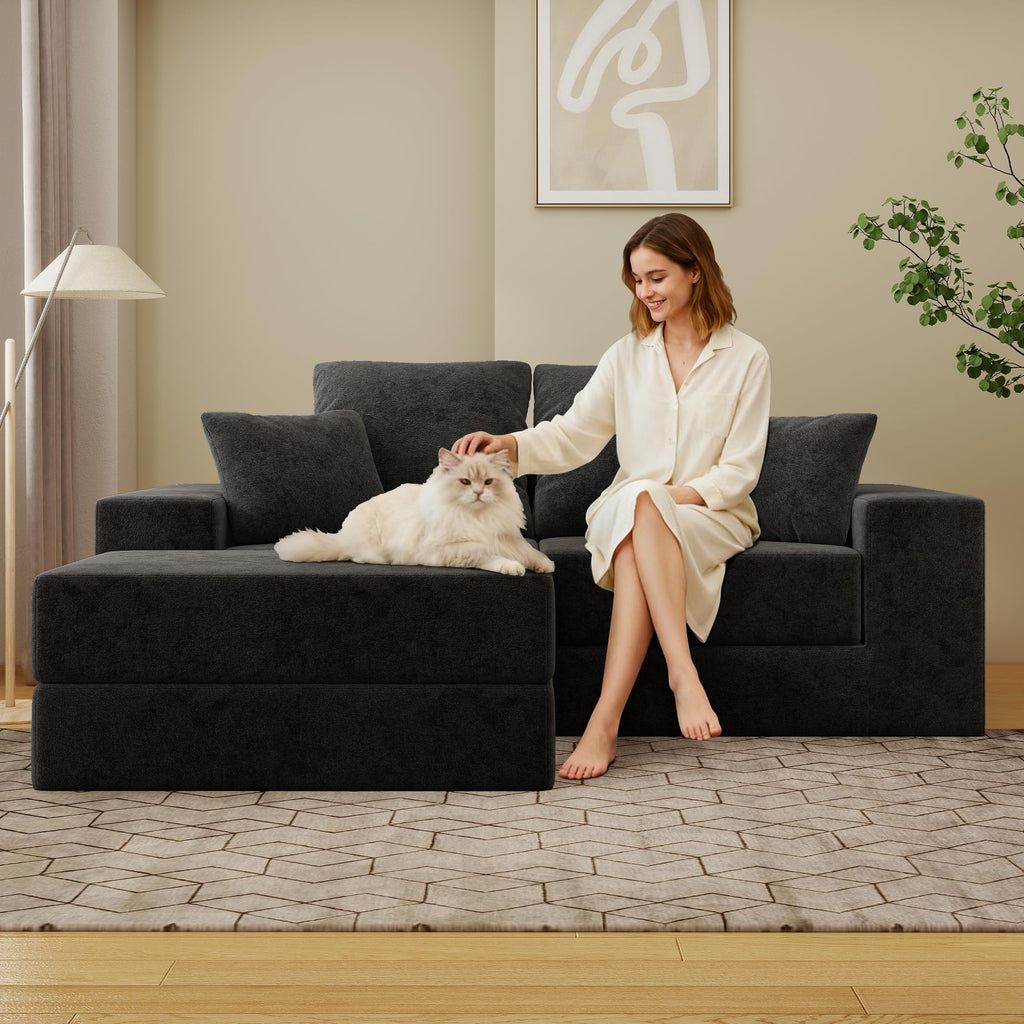 BUDGET PICKS - Living&Giving 128" U-Shaped Cloud Sectional Couch