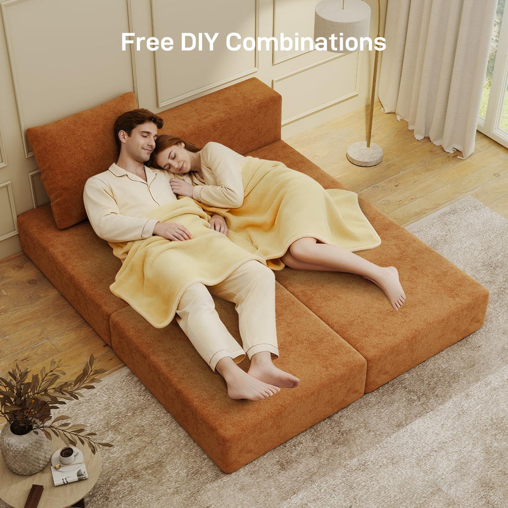 BUDGET PICKS - Living&Giving 128" U-Shaped Cloud Sectional Couch
