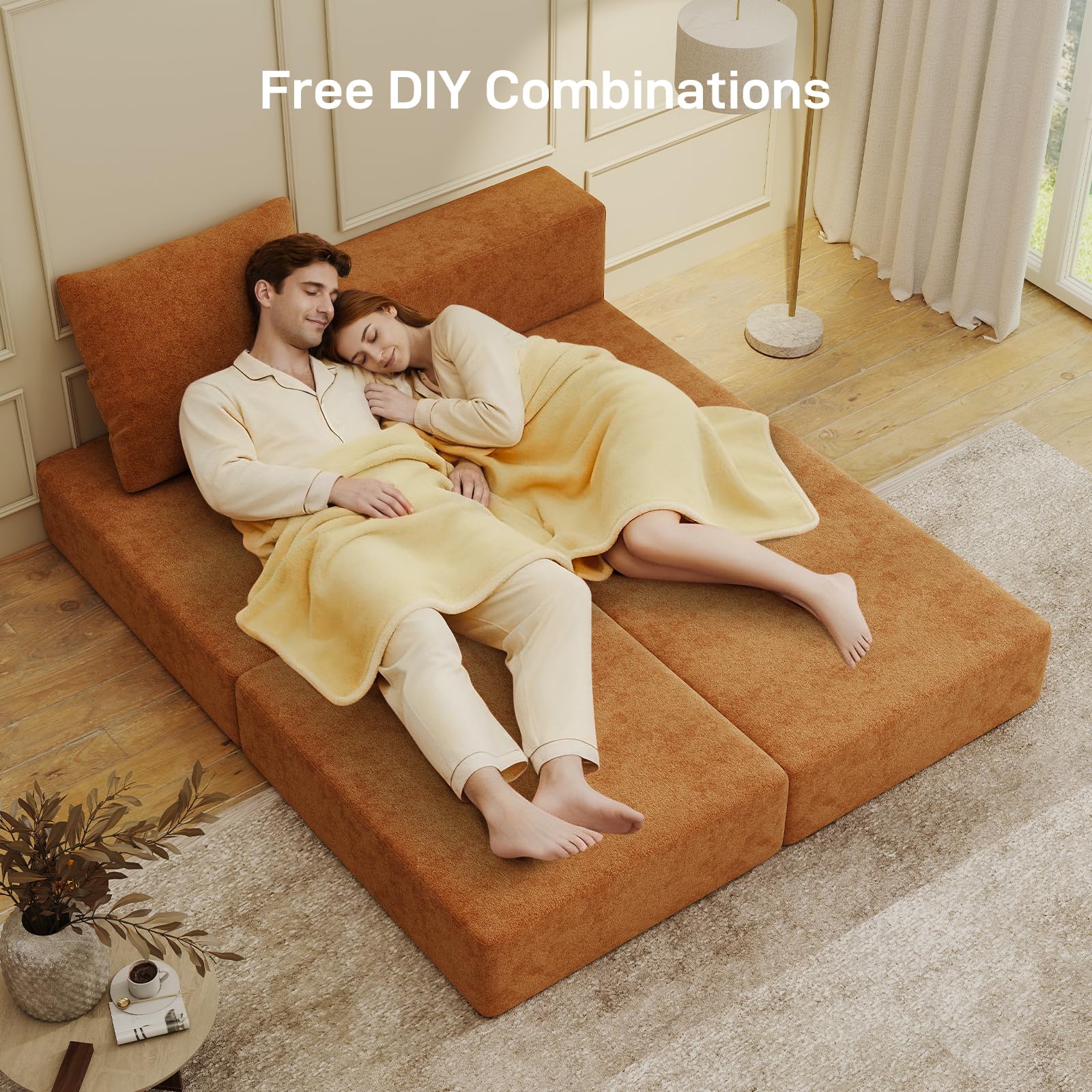 BUDGET PICKS - Living&Giving 128" U-Shaped Cloud Sectional Couch