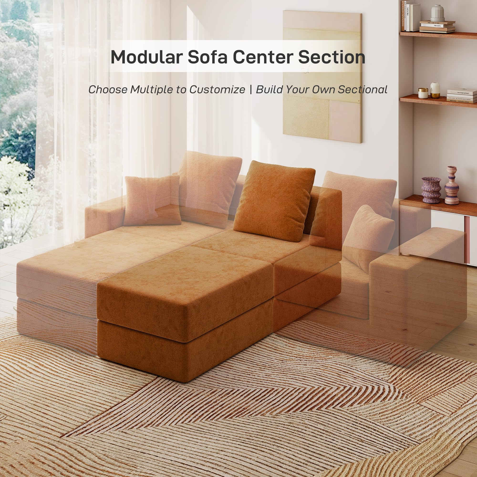 BUDGET PICKS - Living&Giving 128" U-Shaped Cloud Sectional Couch