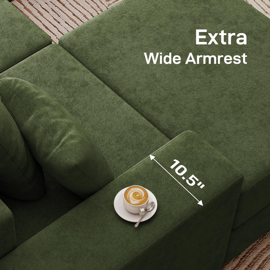 BUDGET PICKS - Living&Giving 128" U-Shaped Cloud Sectional Couch